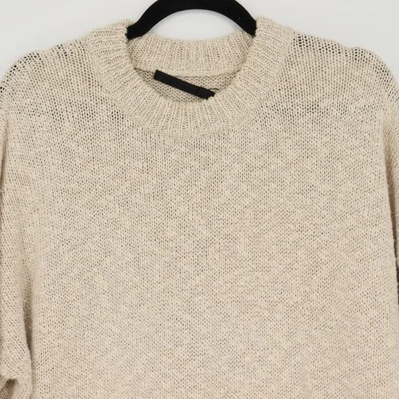 Jenni Kayne Cruise Cocoon Crewneck Chunky Knit Sweater Size XS Oatmeal Casual